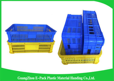 50.4L HDPE প্লাস্টিক ফুড ক্রেটস / স্ক্র্যাচ প্রুফ স্ট্যাকযোগ্য প্লাস্টিক স্টোরেজ বিন