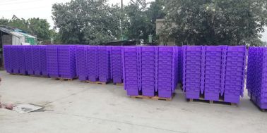 জল - প্রুফ 600*400*365 মিমি স্ট্যাকিং প্লাস্টিক টোটস সহ অ্যান্টি - থেফ্ট বোতাম সিল