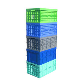 30kgs লোডিং ক্ষমতা ভার্জিন PP কোলাপসিবল স্ট্যাকিং কন্টেইনার 600*400 মিমি সিরিজ