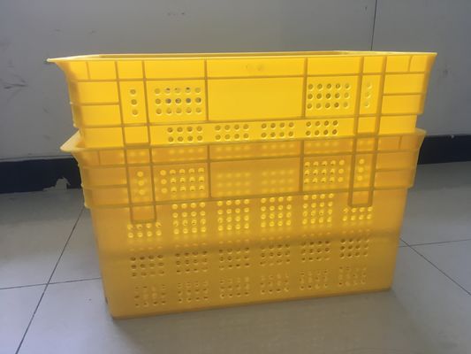 600*400mm ফল এবং সবজি প্লাস্টিক ক্রেট স্ট্যাকযোগ্য টার্নওভার বিতরণ