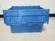 Large Plastic Nesting Storage Totes Attached Lids Customized Color