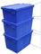 Customized Logo Printing Plastic Attached Lid Containers / PP Tote Boxes